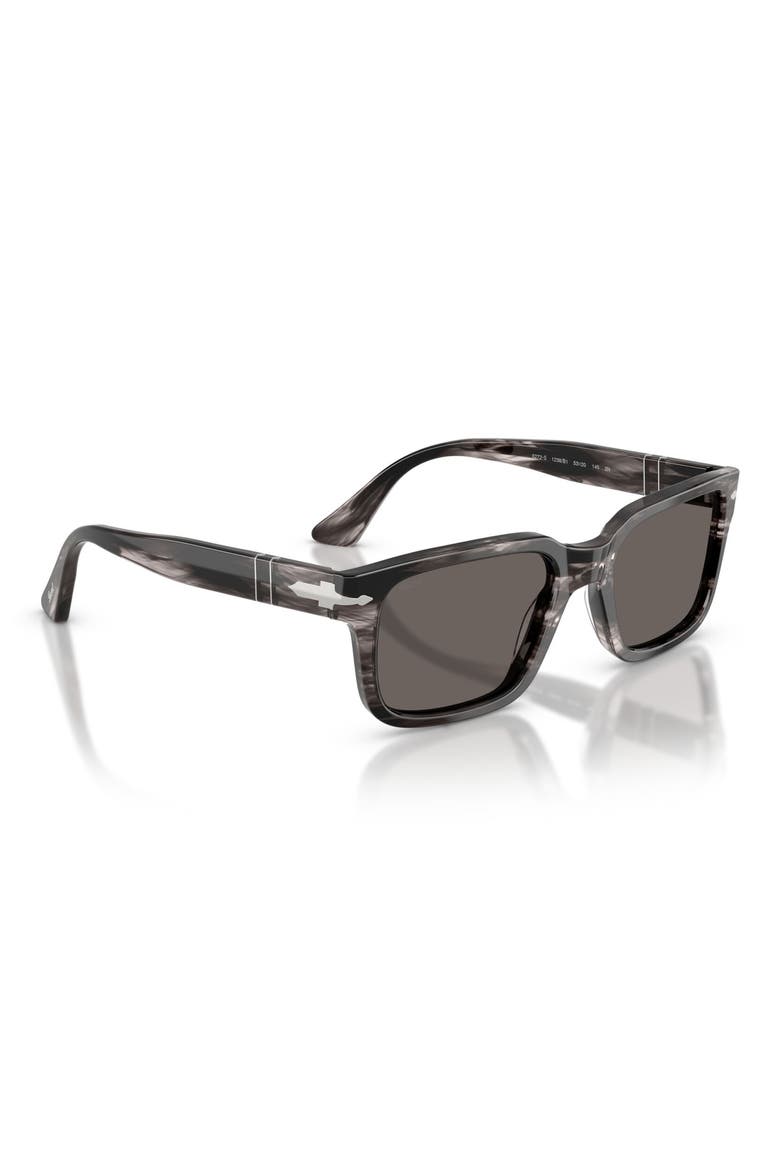 53mm Rectangular Sunglasses, Alternate, color, STRIPED BLACK / GREY
