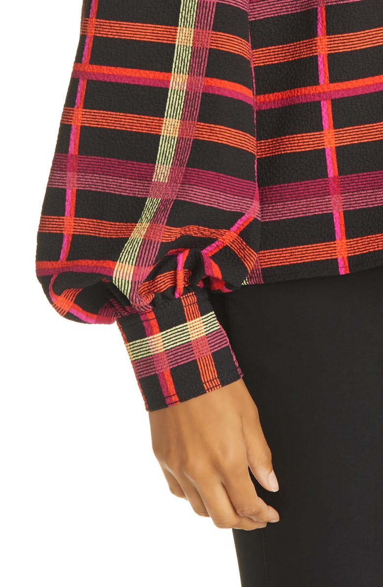 Stine Goya Eddy Plaid Balloon Sleeve Blouse, Alternate, color,