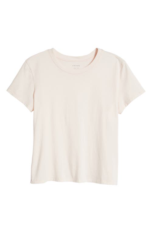 Frame Fitted Crewneck Tee In Light Pink