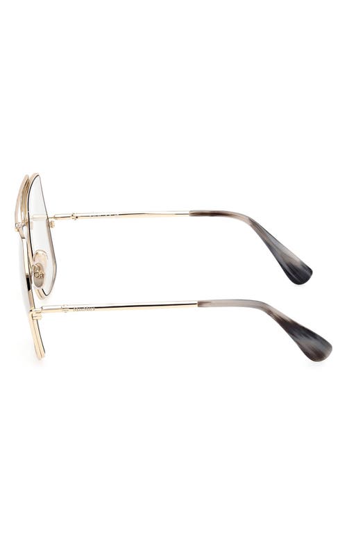 Max Mara 64mm Geometric Sunglasses In Gold