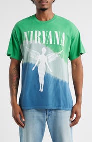 Merch Traffic Nirvana Angel In Utero Tour Graphic T-Shirt