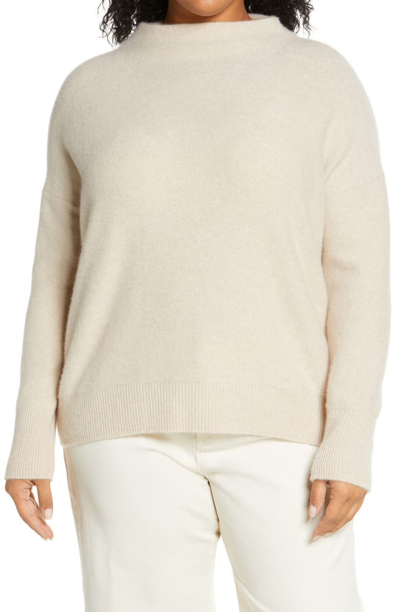 Vince Boiled Cashmere Funnel Neck Pullover, Main, color,