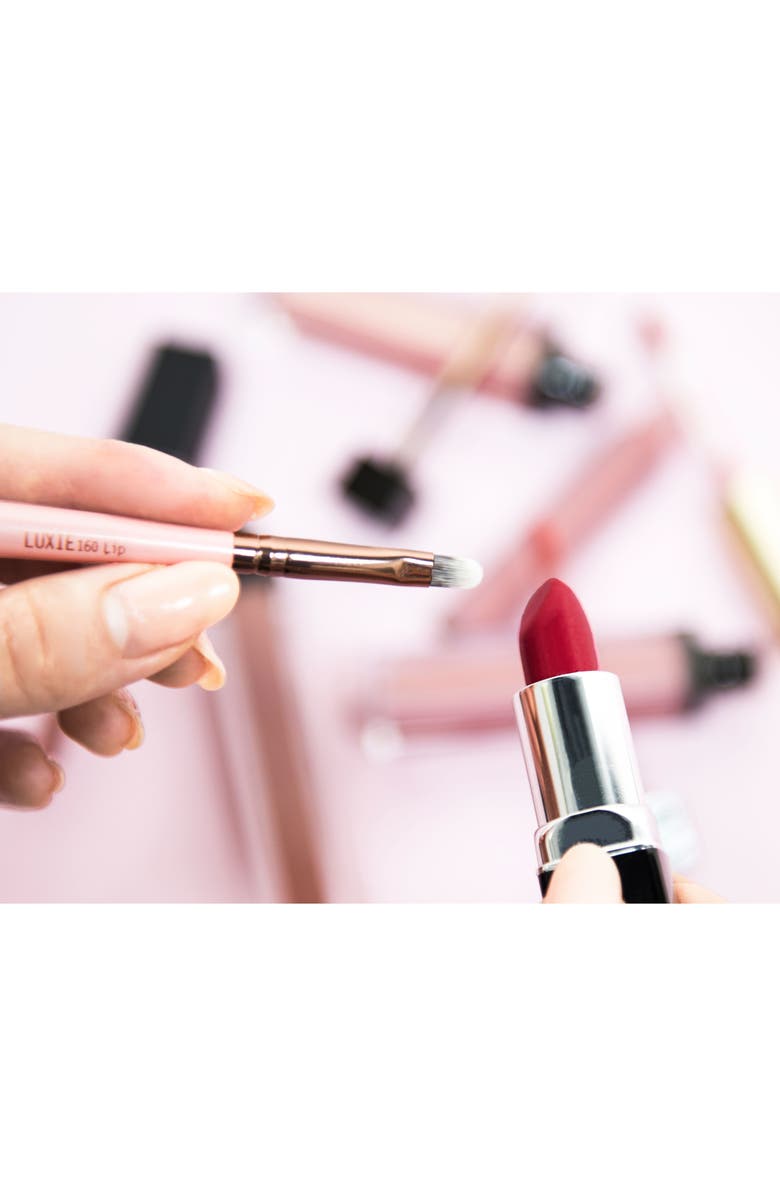Luxie 160 Rose Gold Lip Brush, Alternate, color, 