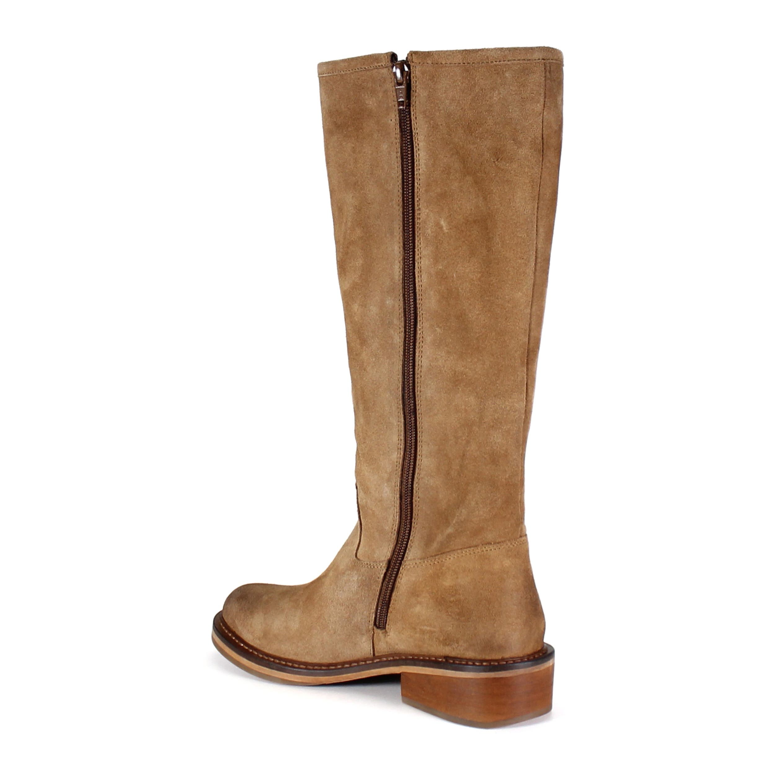 KEEP EM Suede Riding Style Boot, Alternate, color, Tan