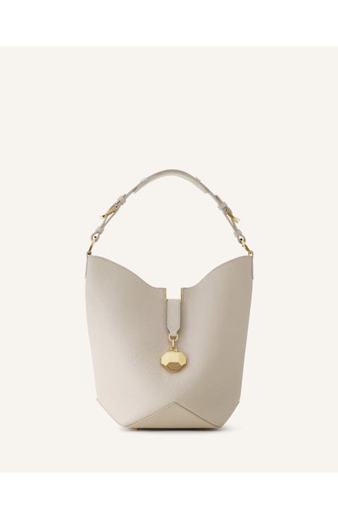 Catch By Lanvin Medium Bucket Bag In Grained Leather