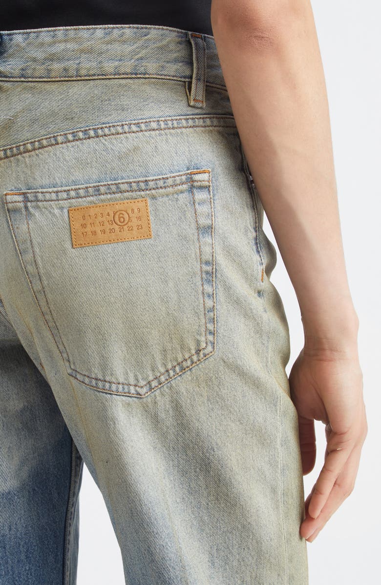 MM6 Maison Margiela Straight Leg Jeans, Alternate, color, Medium Blue