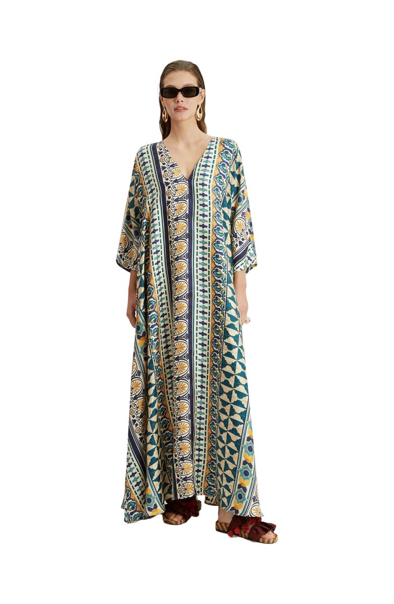 La DoubleJ Muumuu Dress Placée Casareale Small Cream, Main, color, 