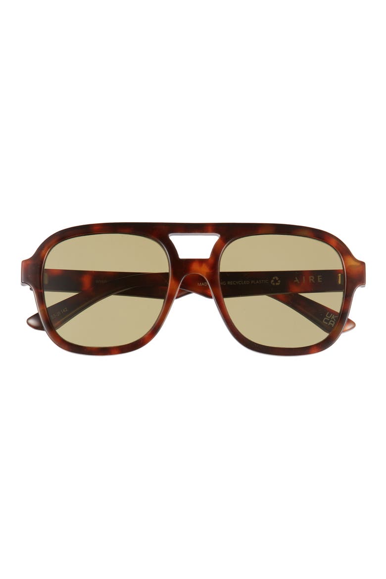 Whirlpool 53mm Aviator Sunglasses, Main, color, TORT / KHAKI TINT