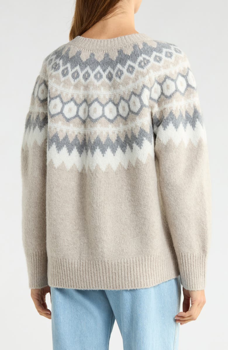 Favorite Daughter The Snowed In Fair Isle Merino Wool
Cashmere Blend Cardigan, Alternate, color, Shortbread Beige