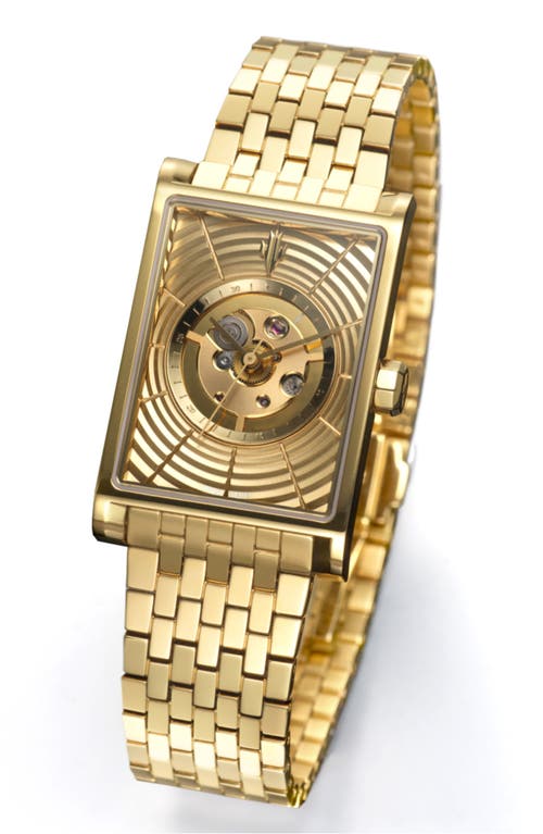 Vieren Gold Waves Swiss Automatic Watch In Gold