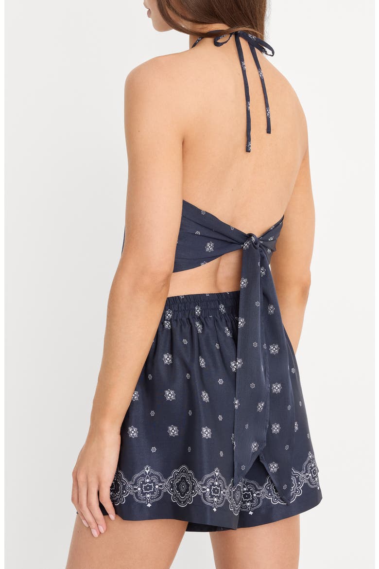 The Recess Halter Neck Handkerchief Top, Alternate, color, BANDANA