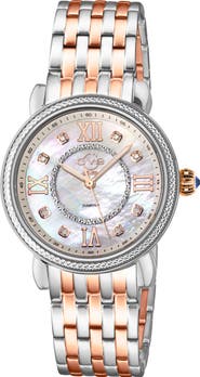 GV2 Marsala Two-Tone Diamond Bracelet Watch, 37mm - 0.05 ctw.