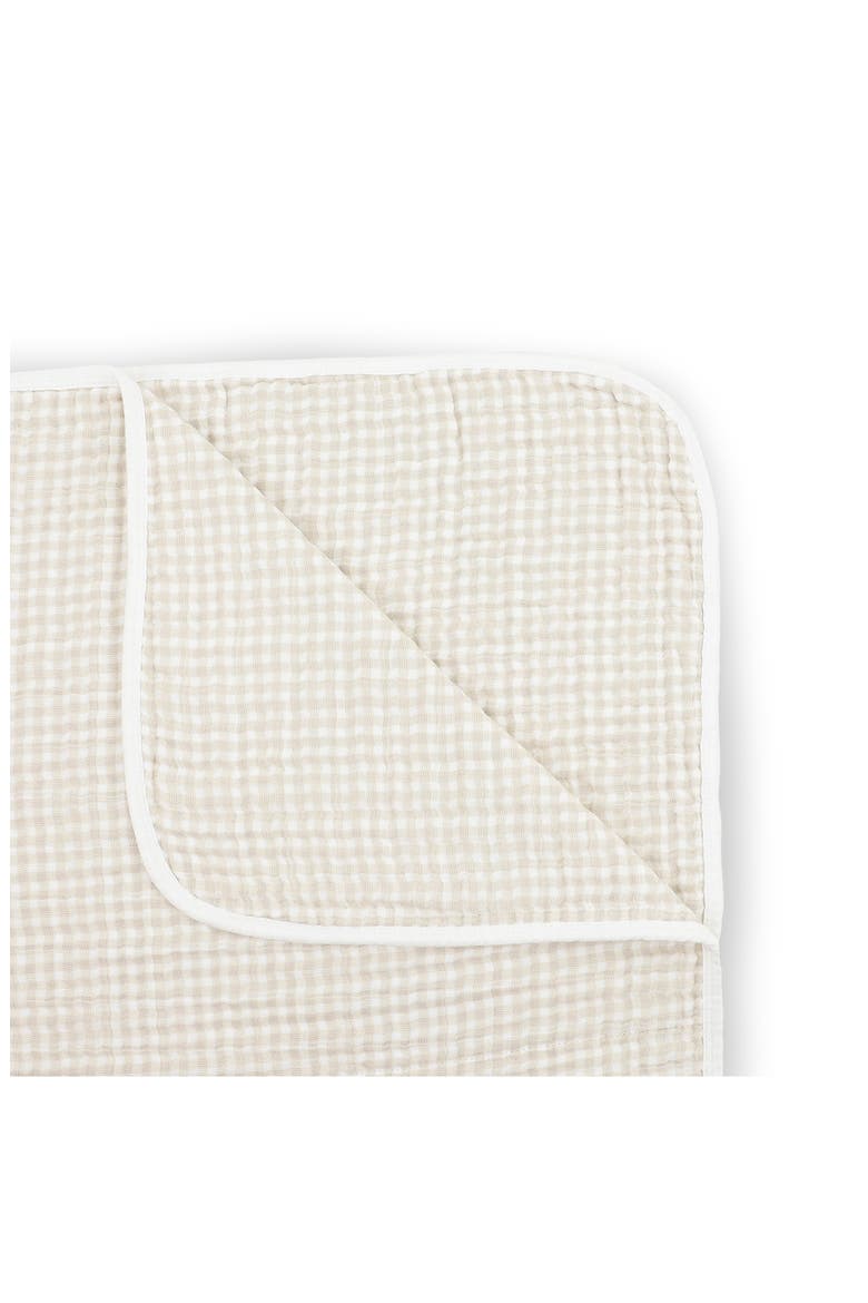 Original Cotton Muslin Quilt, Alternate, color, TAN GINGHAM