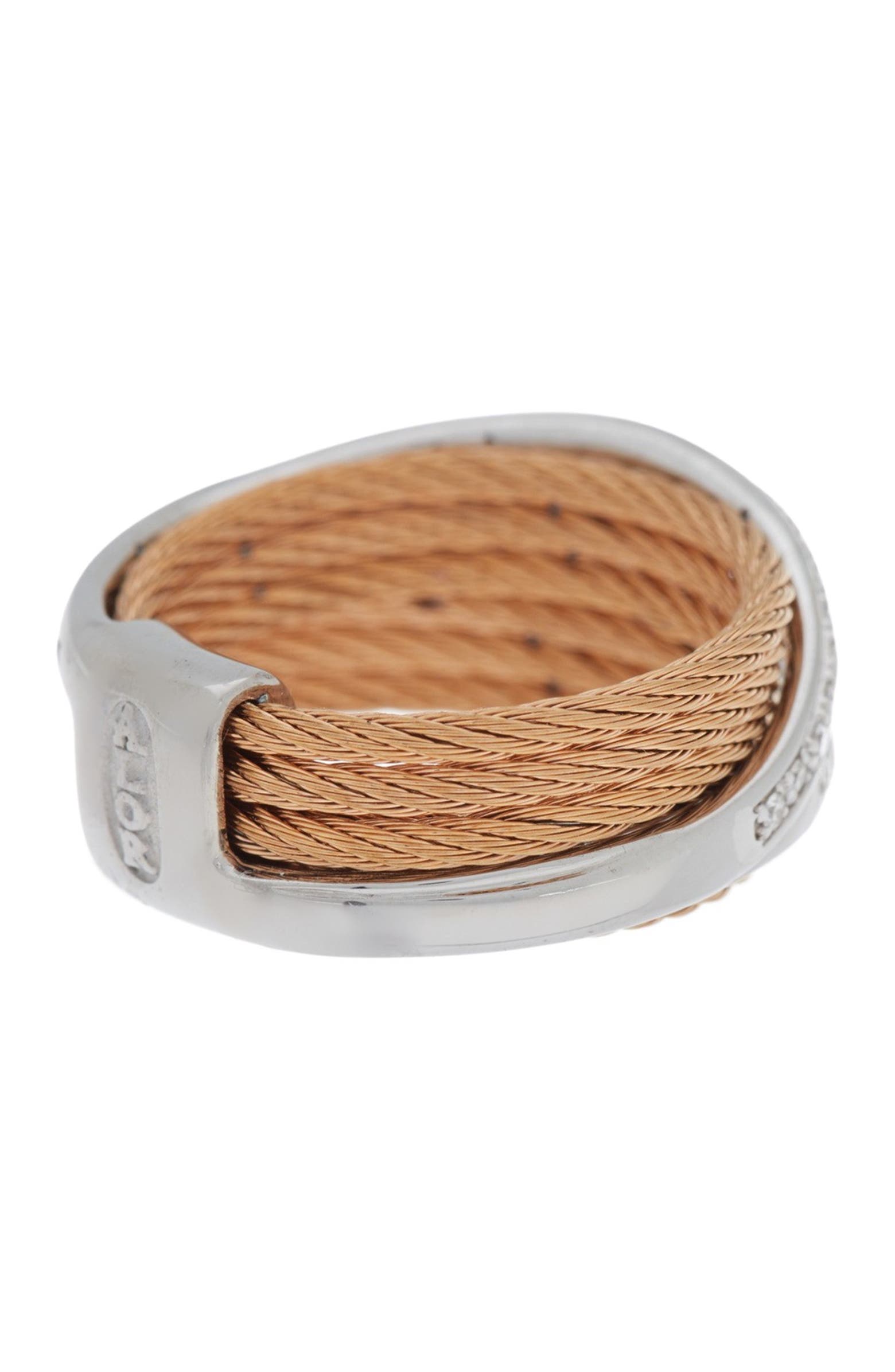 ALOR® Diagonal Diamond Cable Ring - Size 7 - 0.27 ctw | Nordstromrack