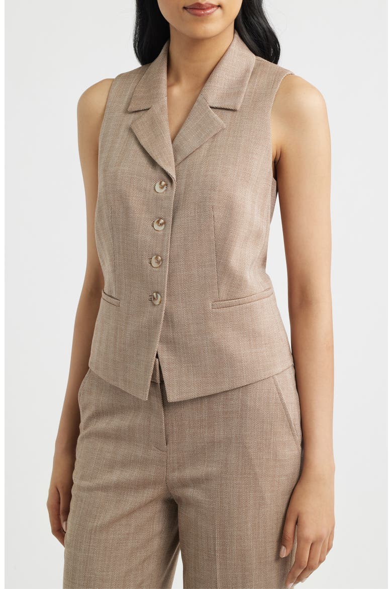 Herringbone Vest, Alternate, color, RUST MULTI