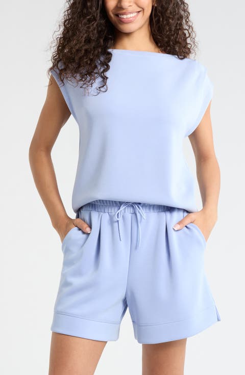 Soft Luxe Knit Gathered Shoulder Top