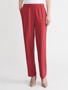 Misook Nora Straight Leg Crepe de Chine Pant