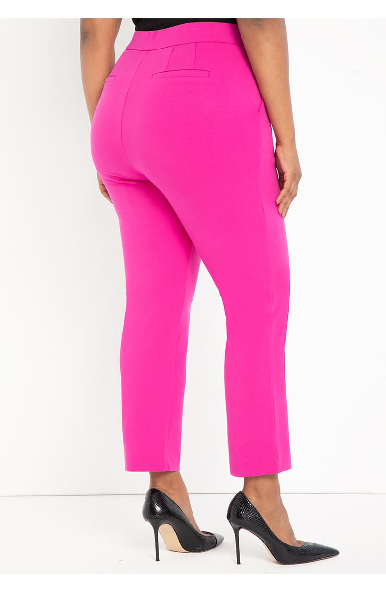 ELOQUII The Ultimate Stretch Slim Leg Pant, Alternate, color, Black