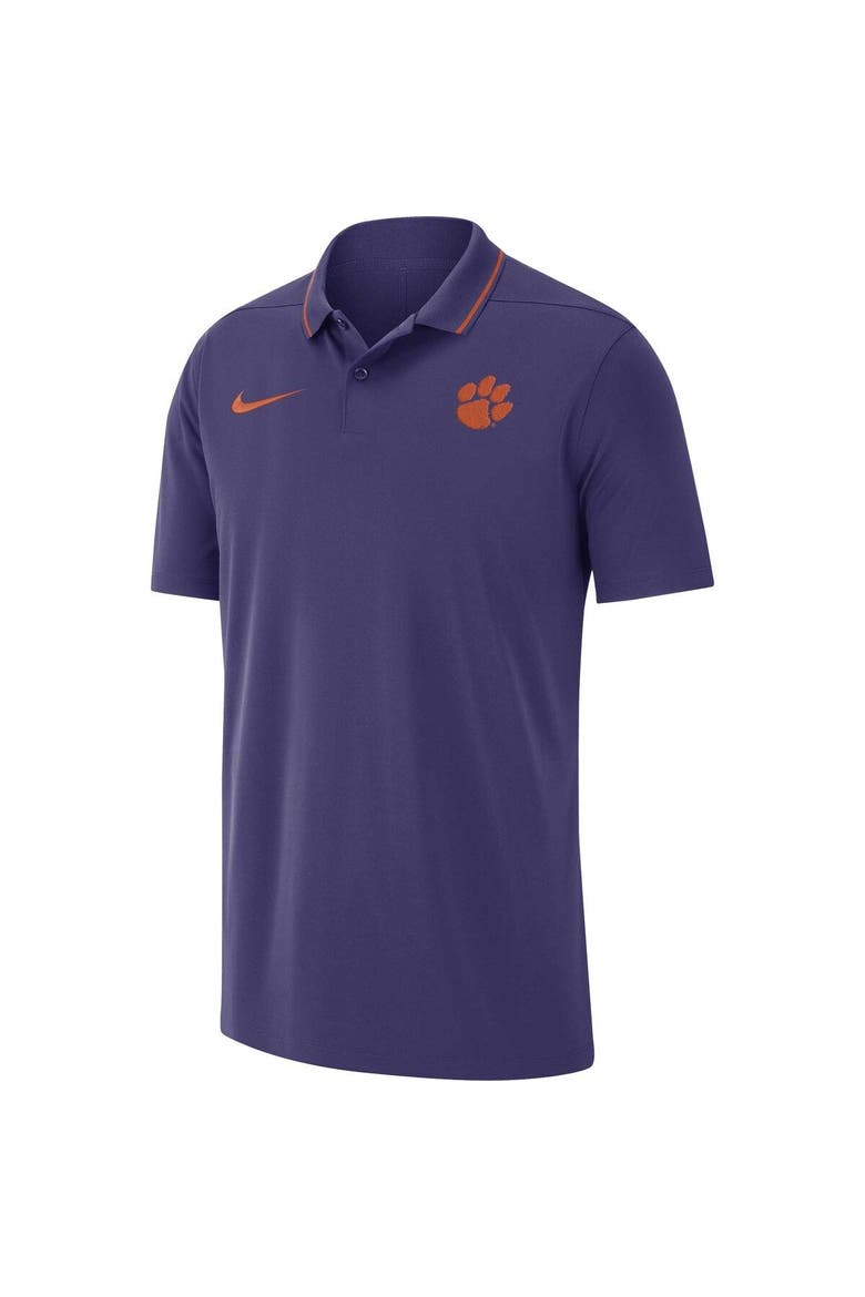 Men's Nike Purple Clemson Tigers 2023 Coaches Performance Polo, Alternate, color, Purple