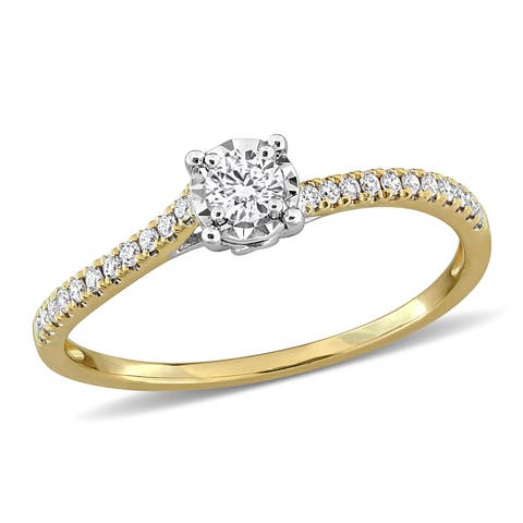 Lab-Grown Diamond Ring in 14k Two-Tone Gold