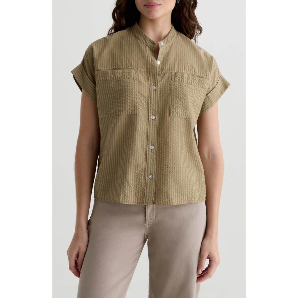 Shop Ag Ellis Cotton Blend Button-up Shirt