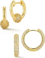 GLAZE JEWELRY Set of 2 Hoop Earrings