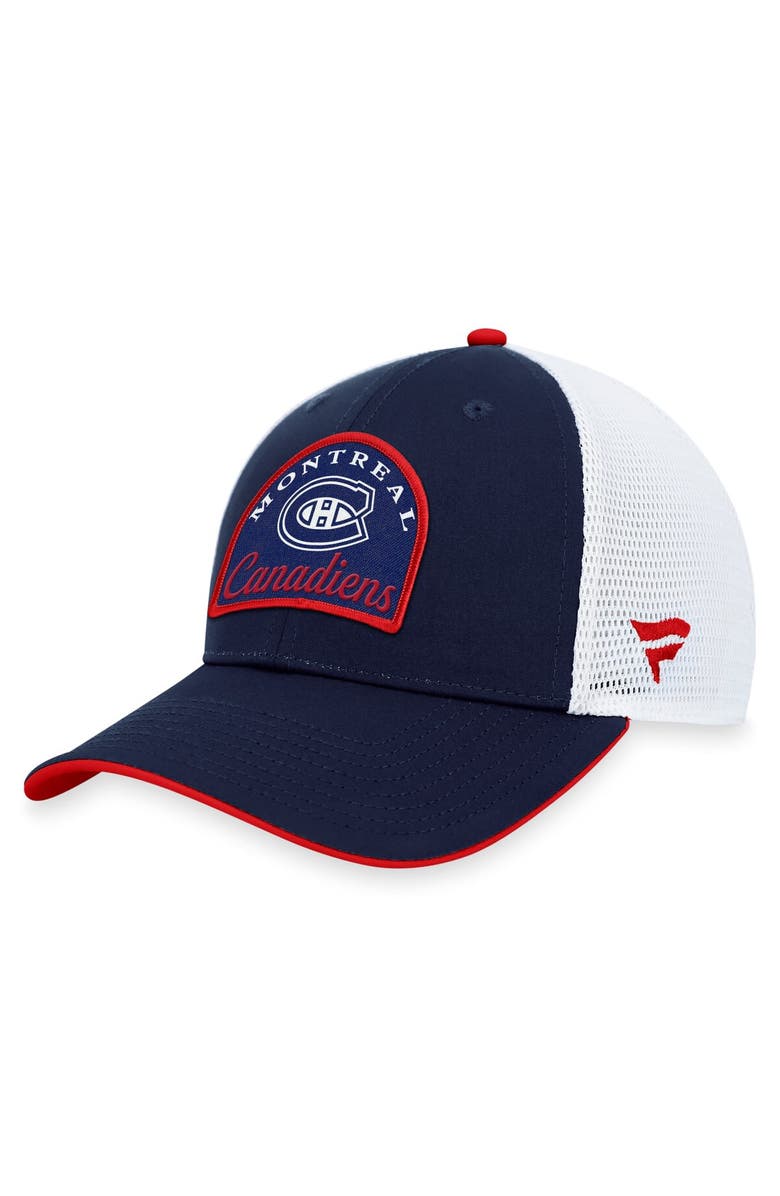 FANATICS Men's Fanatics Branded Navy/White Montreal Canadiens Fundamental Adjustable Hat, Main, color,