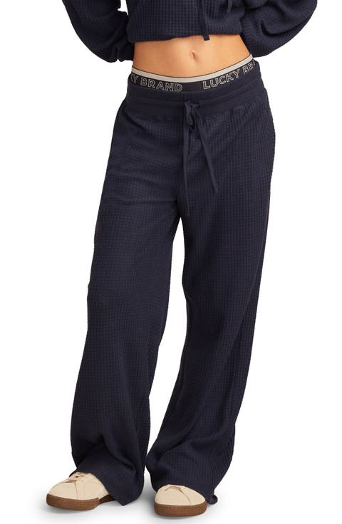 Cloud Waffle Wide Leg Pants