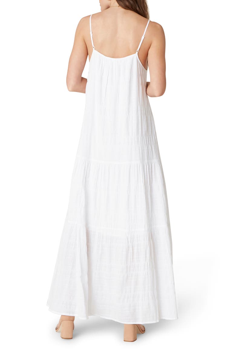 Tiered Voile Maxi Dress, Alternate, color, Z/DNUOptic White