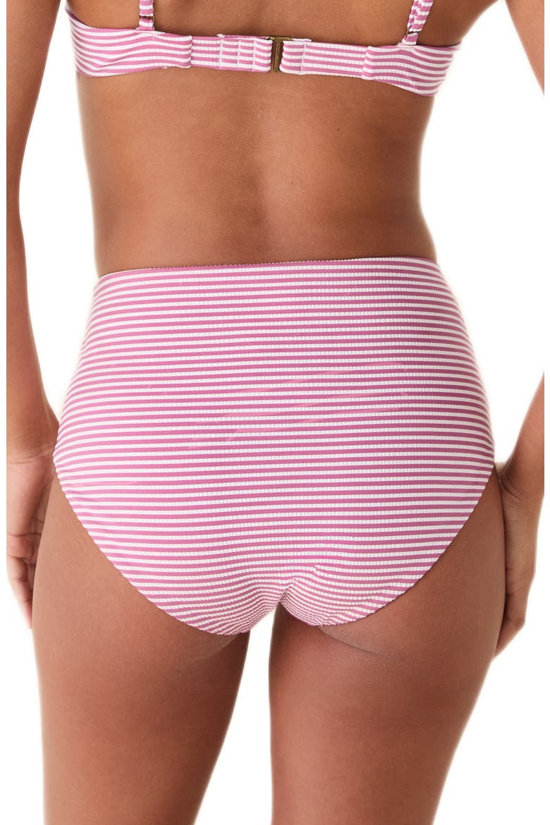 High Waist Bikini Bottoms, Alternate, color, BLOOM