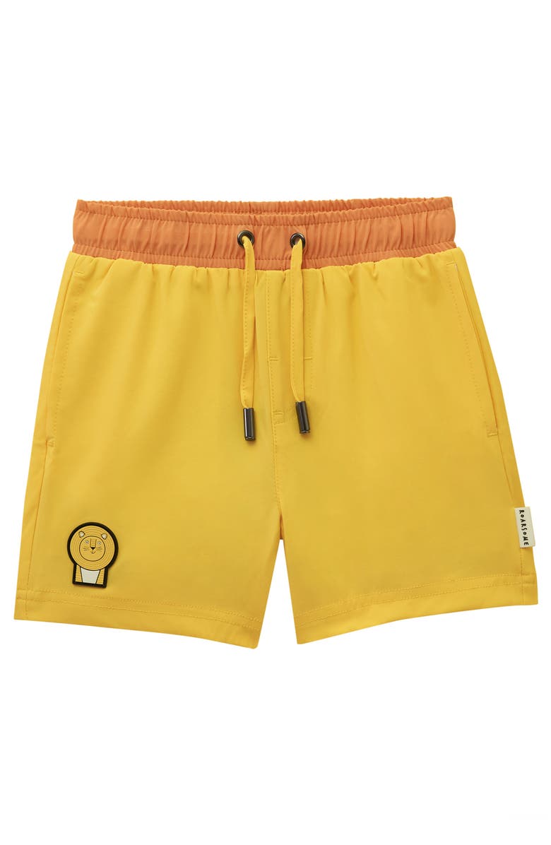 Roarsome Cub Swim Trunk, Main, color, Yellow