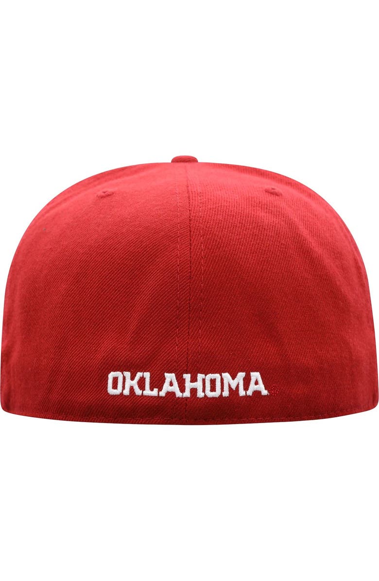 TOP OF THE WORLD Men's Top of the World Crimson Oklahoma Sooners Team Color Fitted Hat, Alternate, color, Crimson