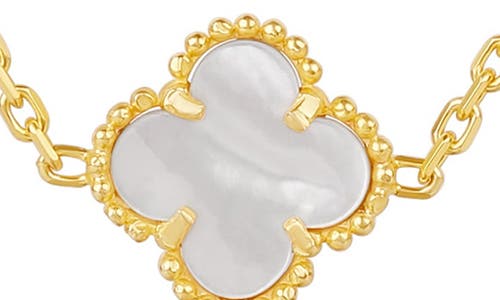 Shymi Clover Frontal Necklace In Gold