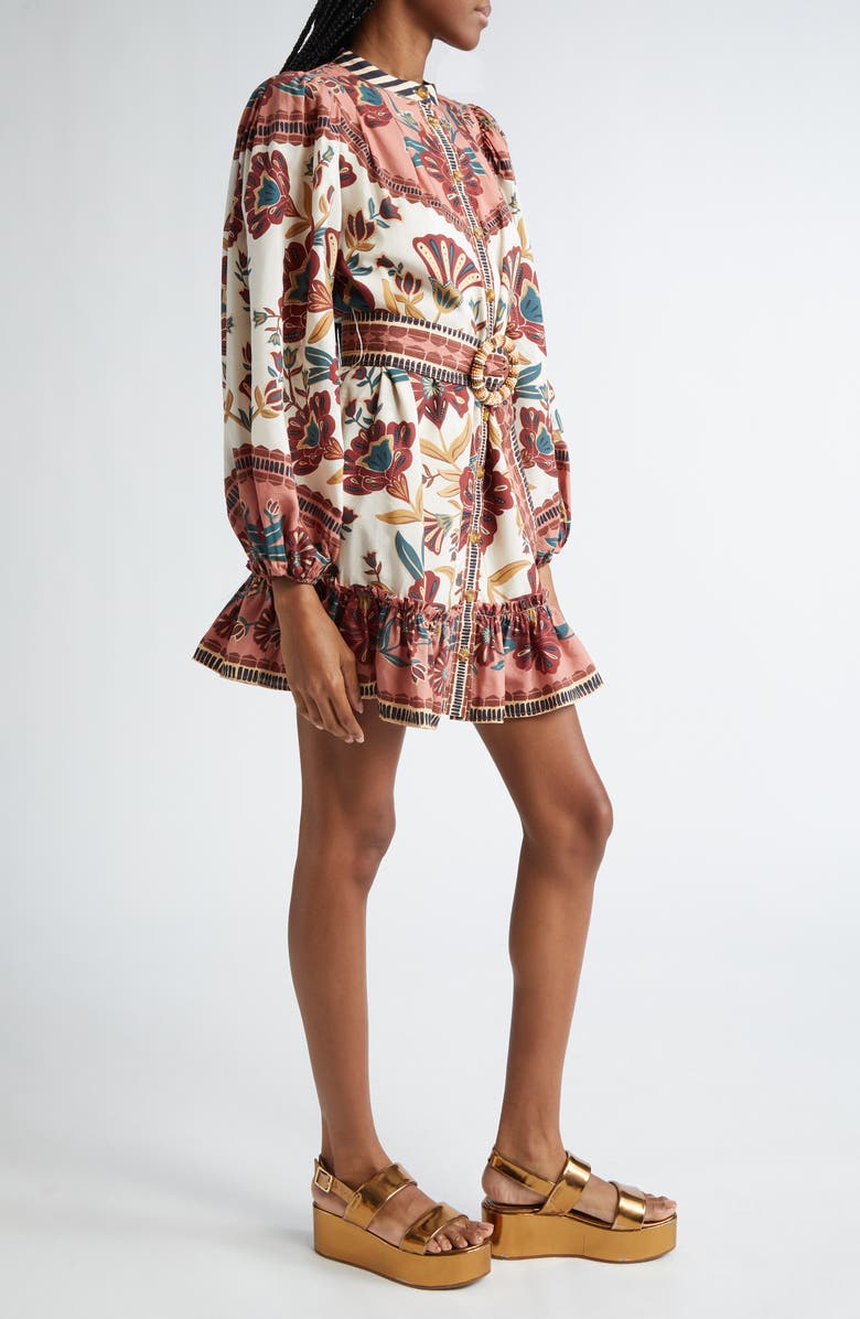 FARM Rio Riad Long Sleeve Shirtdress, Alternate, color, 