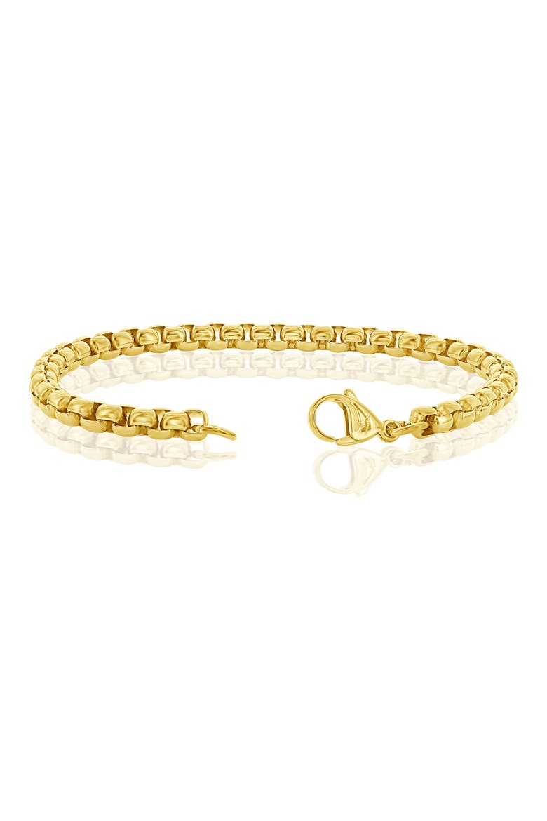Men's Box Chain Bracelet, Alternate, color, GOLD