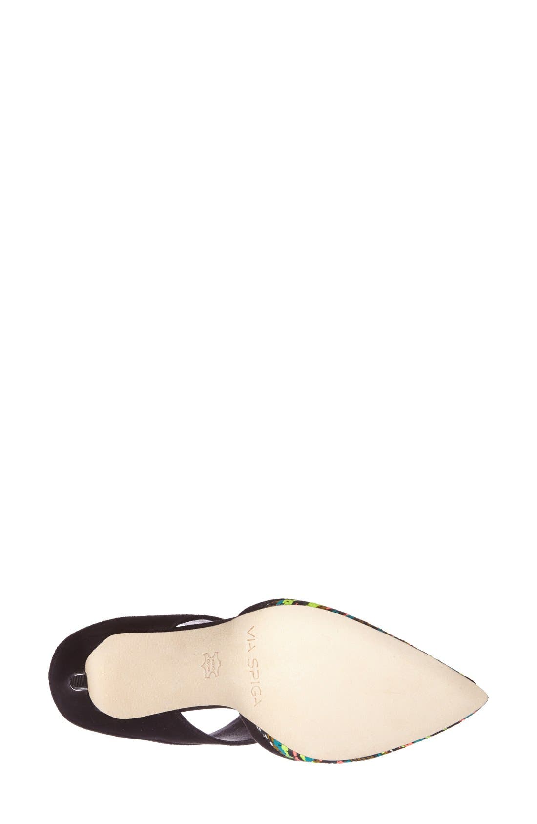 'Dahlia' Pointy Toe Suede Pump, Alternate, color, BLACK