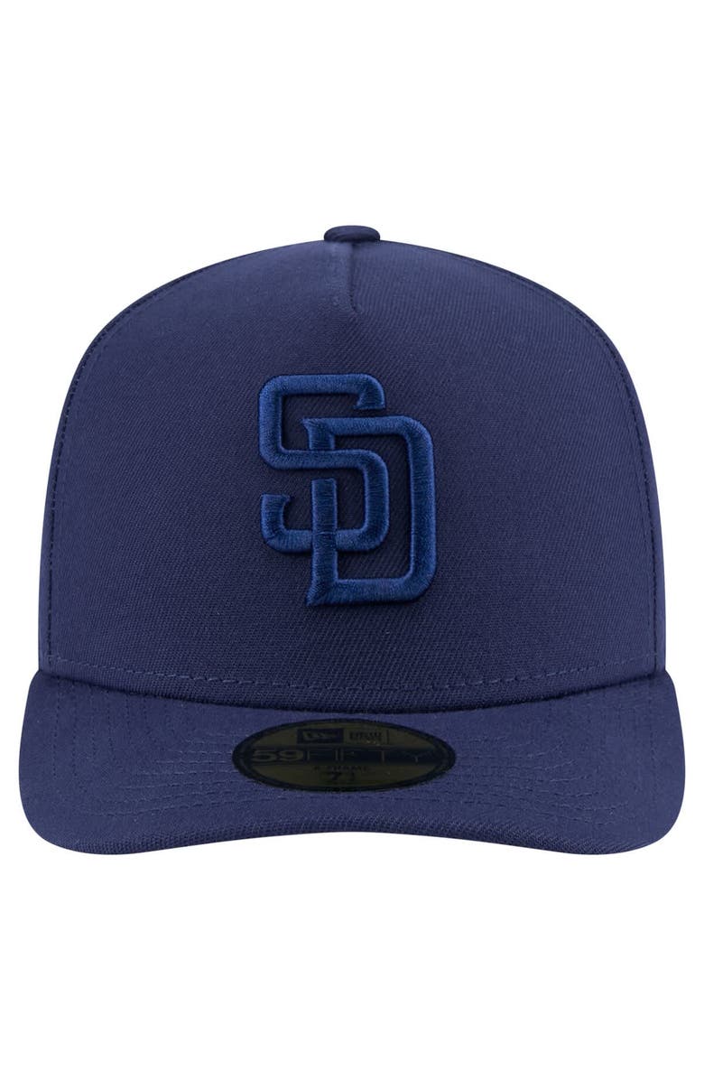 New Era Men's New Era Navy San Diego Padres Color Pack A-Frame 59FIFTY Fitted Hat, Alternate, color, 