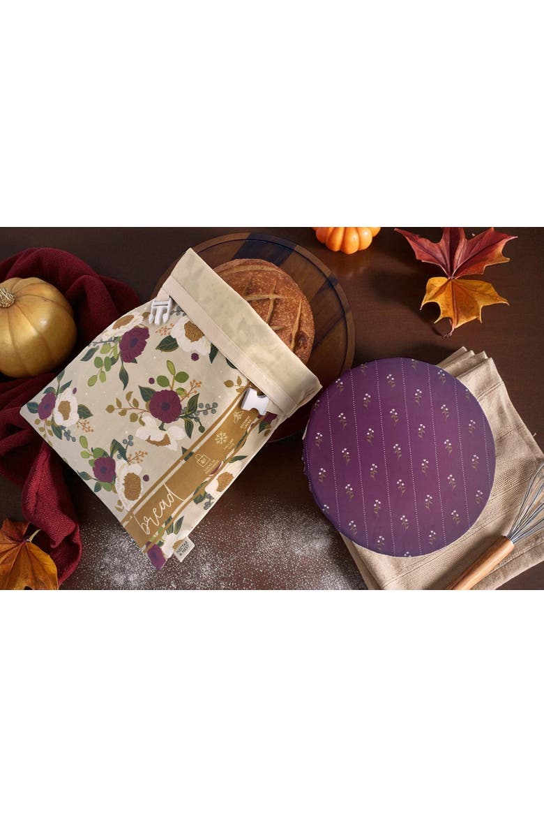 Artist Series Bread Baker Set, 2 Pieces, December Blooms, Alternate, color, Multicolor