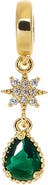 BY ADINA EDEN Emerald CZ Drop Star Charm