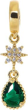BY ADINA EDEN Emerald CZ Drop Star Charm