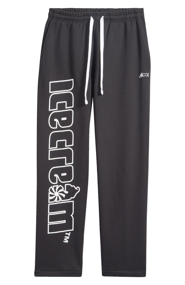 ICECREAM Vertical Logo Cotton French Terry Graphic Sweatpants, Alternate, color, Black