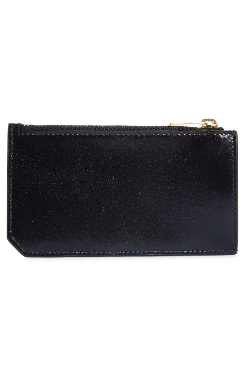 Saint Laurent Zip Leather Card Case, Alternate, color,