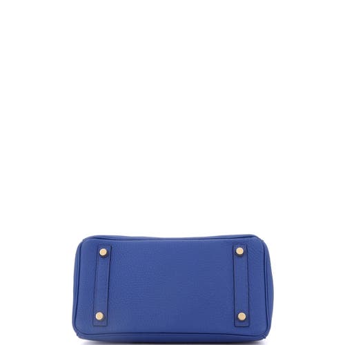 Pre-owned Hermes Hermes Birkin Handbag Blue Togo With Gold Hardware 25 In Blue