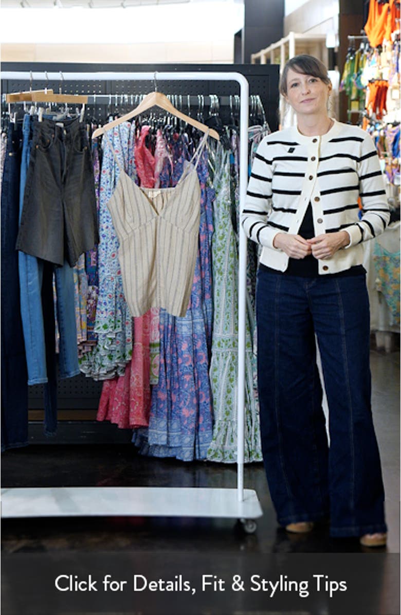 Riviera Stripe Linen Blend Camisole, sales video thumbnail