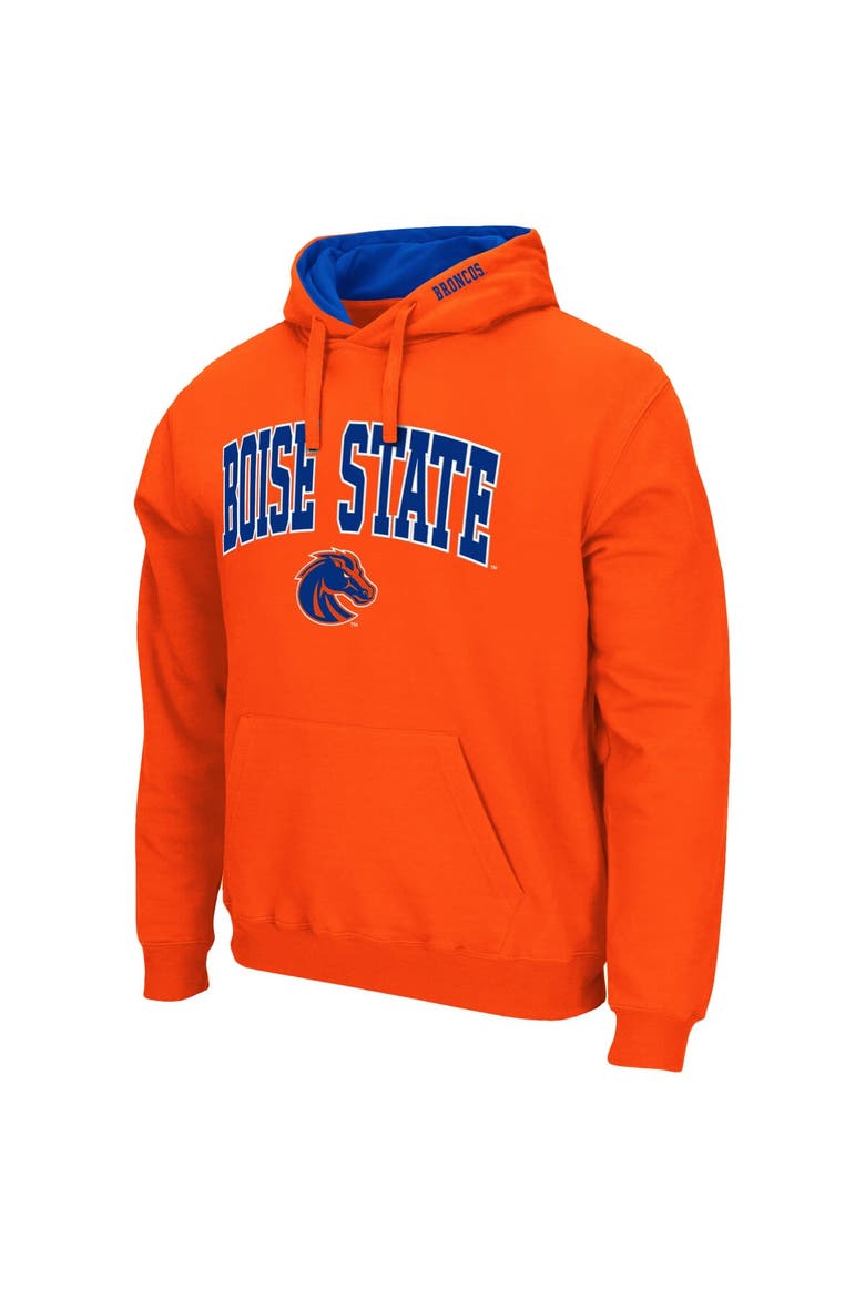 Men's Colosseum Orange Boise State Broncos Arch & Logo 3.0 Pullover Hoodie, Alternate, color, Orange