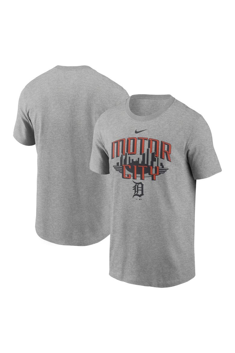Men's Nike Heathered Gray Detroit Tigers Motor City Local Team T-Shirt, Main, color, Heather Gray