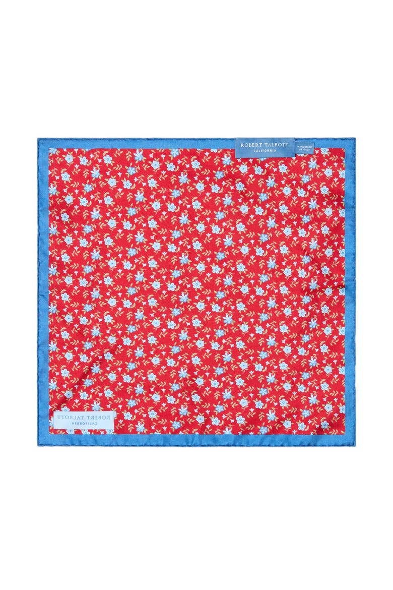 York Flower Multi Pocket Square, Main, color, Red