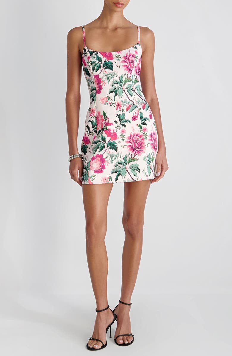 French Connection Christa Floral Satin Minidress, Main, color, 