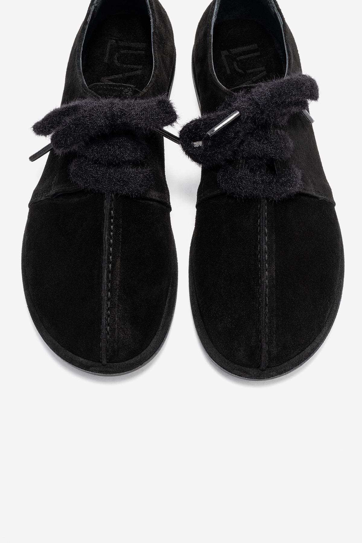 Forever & Always Shoes Denora Leather Lace Up Shoes, Alternate, color, Black Suede Leather