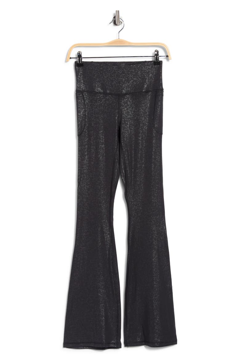Movement Gloss Flare Leggings, Main, color, BLK